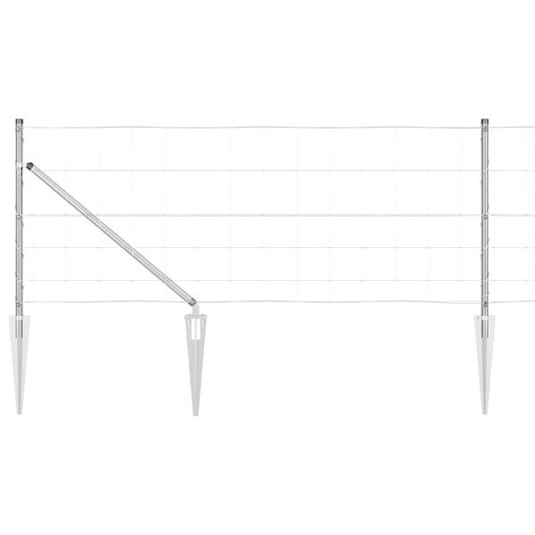 vidaXL Poste de Valla Galvanizado 100 x 0,8 m Acero