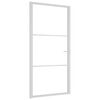 vidaXL Puerta interior vidrio EGS y aluminio blanco 102,5x201,5 cm