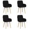 vidaXL Sillas de comedor 4 uds. Tela Negro 56,5 x 50 x 87,5 cm