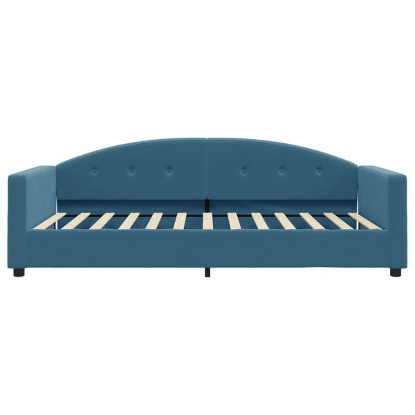 vidaXL Sof&aacute; cama sin colch&oacute;n terciopelo azul 100x200 cm
