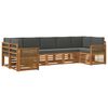 vidaXL Conjunto de sof&aacute;s de exterior 6 uds. Natural y Antracita