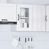 vidaXL Armario pared para cocina puerta cristal Lucca blanco brillante