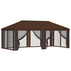 vidaXL Funda de Gazebo con Paredes Laterales 6 x 3 m Marr&oacute;n Poli&eacute;ster
