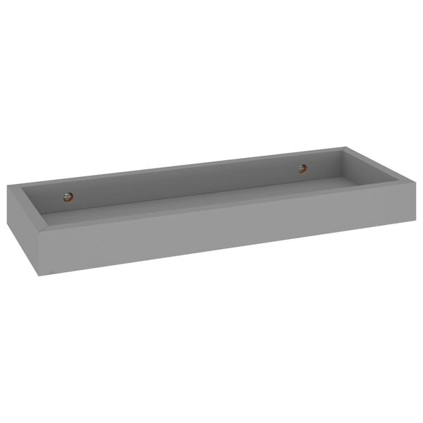 vidaXL Estantes de pared Loggia 2 uds gris MDF 40x15x4 cm
