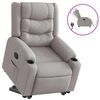 vidaXL Sill&oacute;n el&eacute;ctrico reclinable elevable de tela gris nube