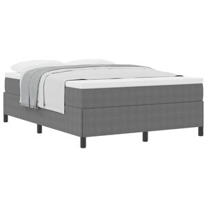 vidaXL Cama tipo Box Spring Gris Claro 160 x 200 cm Tela de Pana