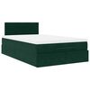 vidaXL Estructura cama otomana colch&oacute;n terciopelo verde oscuro