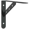 vidaXL Soportes estante 4 uds acero inoxidable negro 23,5x2,5x15,5 cm
