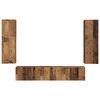 vidaXL Conjunto de mueble de TV Montaje en la pared 4 pcs Madera vieja