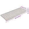 vidaXL Alfombrillas autoadhesivas sisal 15 uds platina 65x21x4 cm
