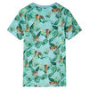 Camiseta infantil verde claro mélange 104