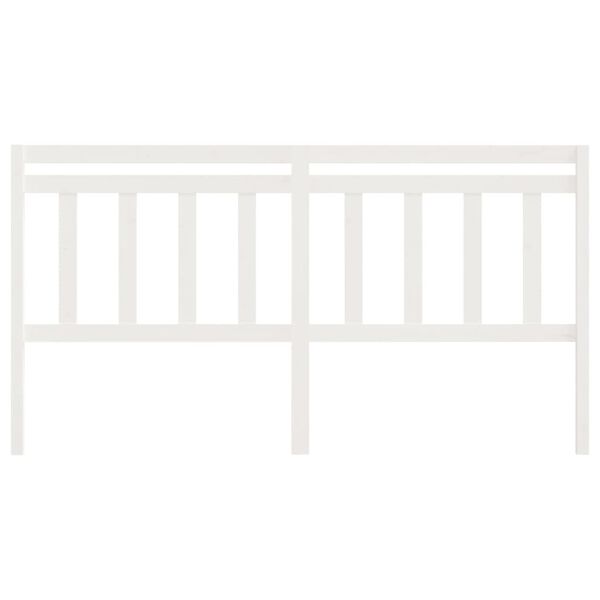 vidaXL Cabecero de cama madera maciza de pino blanco 206x4x100 cm