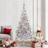 vidaXL &Aacute;rbol de Navidad Artificial Preiluminado Plateado 210 cm PET