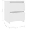 vidaXL Mesitas de noche 2 uds madera contrachapada blanco 30x30x40 cm