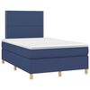 vidaXL Cama box spring con colch&oacute;n tela azul 120x190 cm