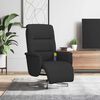 vidaXL Sill&oacute;n reclinable de masaje con reposapi&eacute;s tela negra