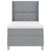 vidaXL Cama tipo Box Spring con colch&oacute;n Gris Claro 140 x 190 cm tela
