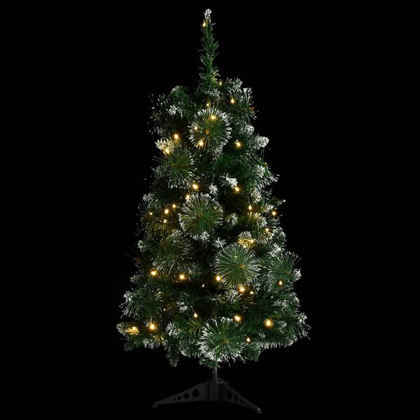 vidaXL &Aacute;rbol de Navidad preiluminado con luces y soporte verde 90 cm