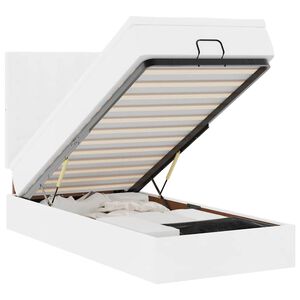 vidaXL Cama otomana colch&oacute;n cuero sint&eacute;tico blanco 90x200cm