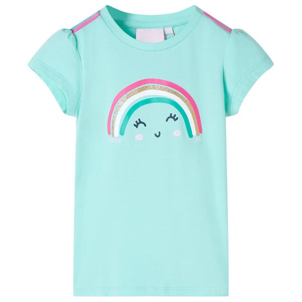 Camiseta infantil verde menta claro 92