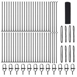 vidaXL Poste de Valla Gris