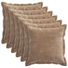 vidaXL Funda de almohada 6 uds. HOUTEN Marr&oacute;n 40 x 40 cm Tela Chenille