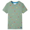 Camiseta de manga corta infantil caqui 128