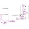 vidaXL Conjunto de mueble de TV 4 pcs Gris Sonoma Madera de ingenier&iacute;a