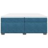 vidaXL Cama box spring con colch&oacute;n terciopelo azul oscuro 200x200 cm