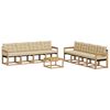 vidaXL Conjunto de sof&aacute;s de exterior 9 uds. y Beige