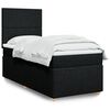 vidaXL Cama box spring con colchón tela negro 100x200 cm
