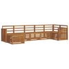 vidaXL Conjunto de sof&aacute;s de exterior 7 uds. Natural