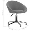 vidaXL Sillas de comedor giratorias 4 uds de tela gris clara