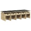 vidaXL Set comedor de jard&iacute;n 11 pzas con cojines rat&aacute;n sint&eacute;tico beige
