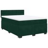 vidaXL Cama box spring con colch&oacute;n terciopelo verde oscuro 160x200 cm