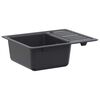vidaXL Fregadero de cocina con escurridor Granito 57,5 x 46 x 28 cm