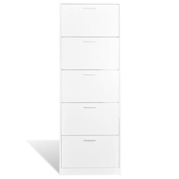vidaXL Mueble zapatero blanco con 5 compartimentos