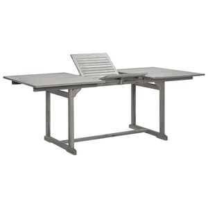 vidaXL Mesa de comedor jard&iacute;n madera maciza acacia (150-200)x100x75cm