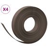 vidaXL Borduras de jard&iacute;n 4 uds polietileno marr&oacute;n 10 m 10 cm