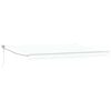 vidaXL Toldo retr&aacute;ctil Blanco 450 x 300 x 165 cm Poli&eacute;ster y metal