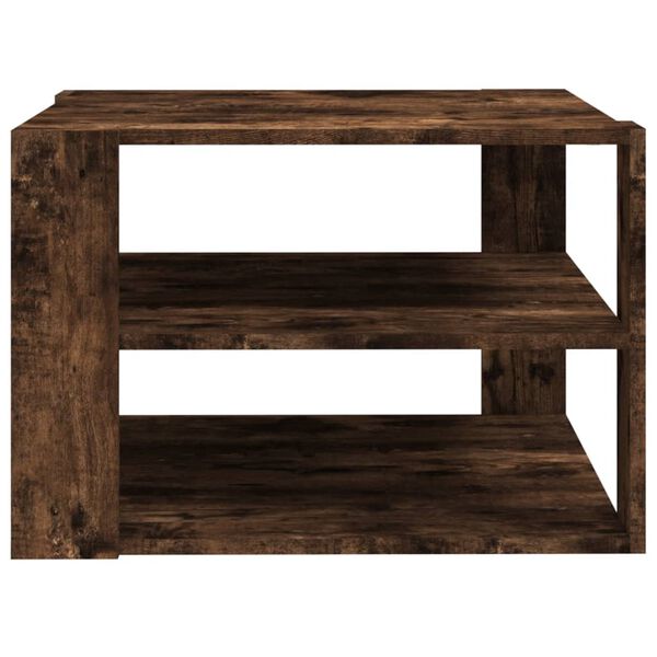 vidaXL Mesa de centro madera contrachapada roble ahumado 60x60x40 cm