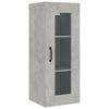 vidaXL Armario colgante de pared gris hormig&oacute;n 34,5x34x90 cm