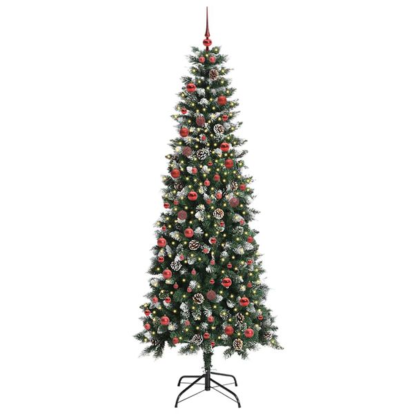 vidaXL &Aacute;rbol de Navidad artificial Verde 210 cm PVC, Pl&aacute;stico y Acero