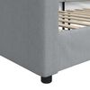 vidaXL Sof&aacute; cama sin colch&oacute;n tela gris claro 90x200 cm