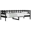 vidaXL Sof&aacute; cama sin colch&oacute;n madera maciza de pino negro 90x190 cm