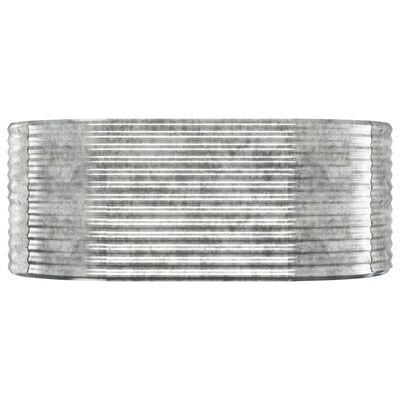 vidaXL Jardinera arriate acero recubrimiento polvo gris 175x100x68 cm