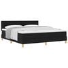 vidaXL Cama tipo Box Spring con colch&oacute;n Negro 180 x 200 cm tela