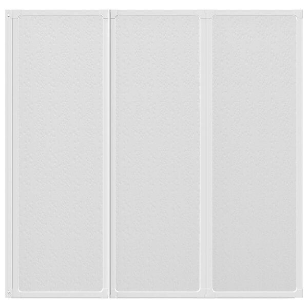 Mampara de ducha con 3 paneles plegables, 117 x 120 cm