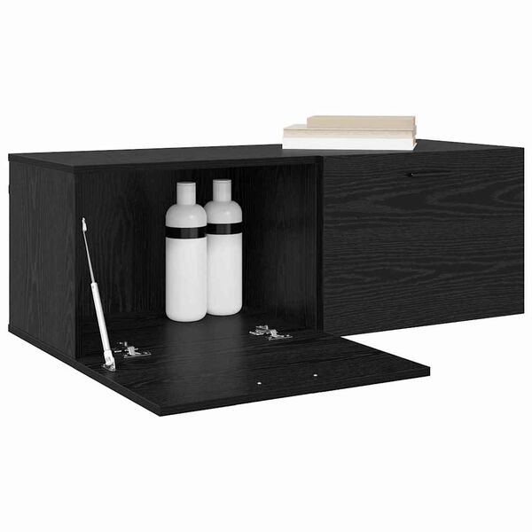 vidaXL Armario de pared Roble Negro 100 x 36,5 x 35 cm