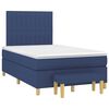 vidaXL Cama box spring con colch&oacute;n tela azul 120x190 cm